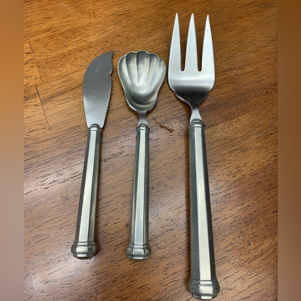 Gorham pewter flatware. Original box included. Service for 8 plus extras.